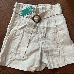 H&M linen high waisted shorts.